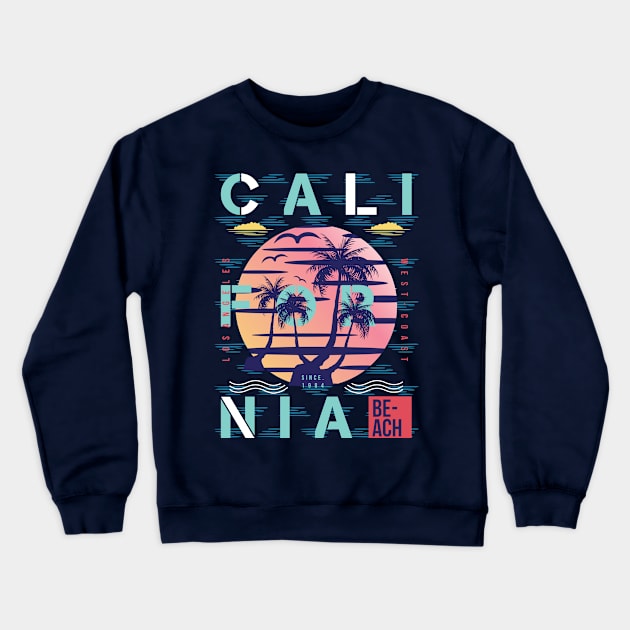 California beach Crewneck Sweatshirt by Teefold